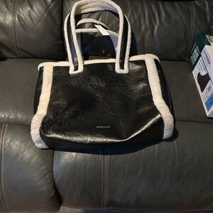 BCBGeneration Black and Cream Tote Bag